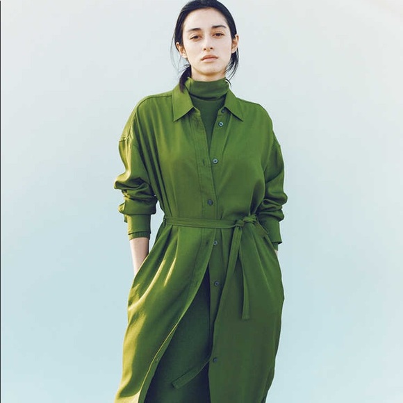 Uniqlo Dresses & Skirts - ▫️Uniqlo▫️Lemaire Green Twill Shirt Dress